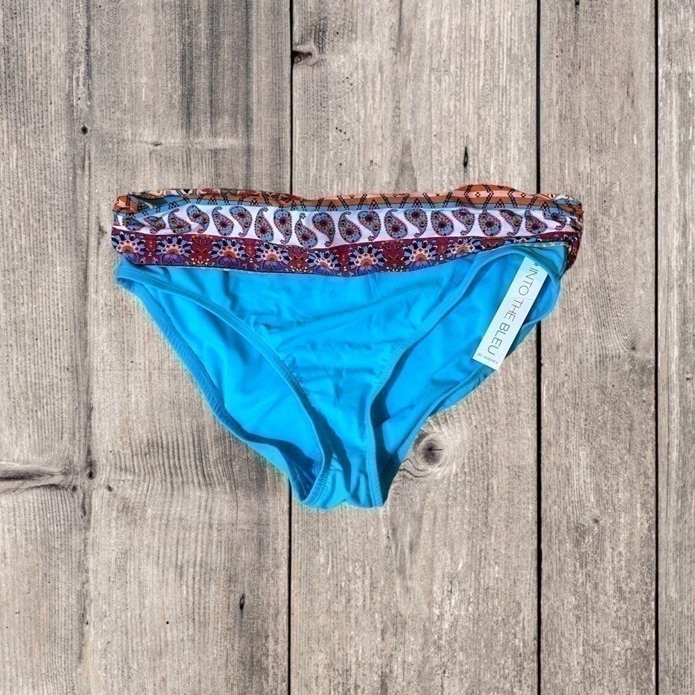 Into the Bleu by Amerex Paisley Swim Bottom Teal 12